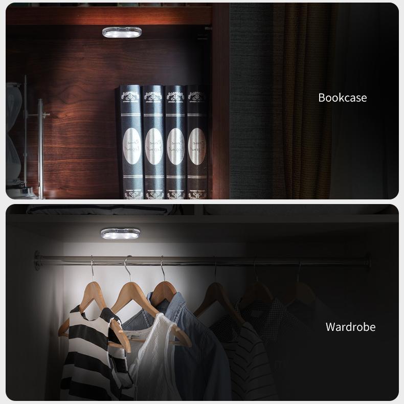 1pcs Magnetic Car LED Touch Lights USB Interior Light Wireless Roof Ceiling Reading Lamps for Door Foot Trunk Storage Box