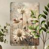 Vintage Rusty Metal Wall Art Daisy Ladybug Decor for Home Cafe