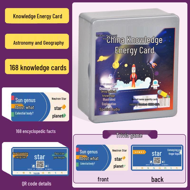 

Карточки-пазлы знаний: Обучающая игра для учеников начальной и средней школы Astronomy & Geography [168 cards]