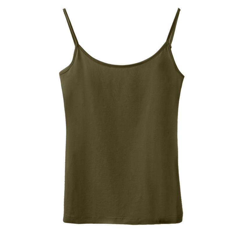 

Canvaus, летний новый стиль, однотонный тонкий хлопковый низ, женский жилет, камзол для женщин XXL зелёный