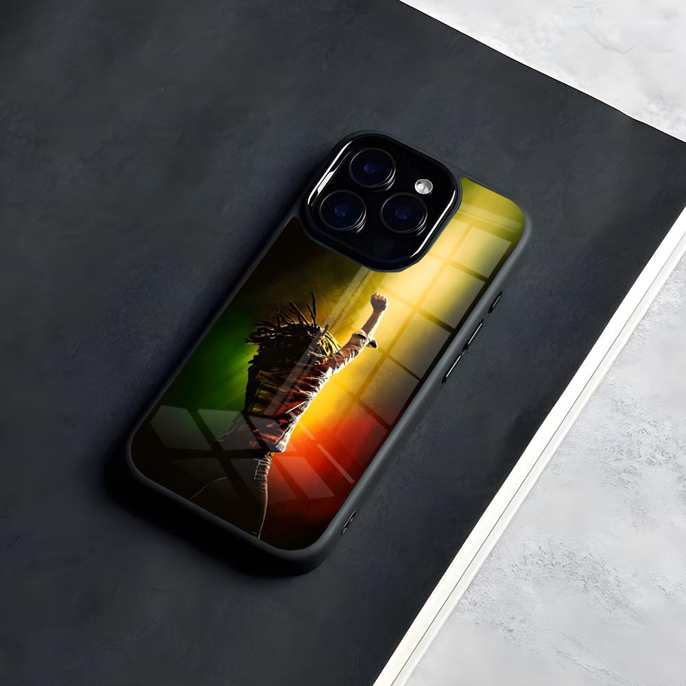

Bob Marley Rasta Lion Phone Case For IPhone 17 Pro Max 16 15 14 13 11 Pro Max Plus Glass Phone Case iPhone17 Air