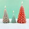 3D Christmas Tree Candle Mold Silicone Mould for Candle Making Handmade Soap Fondant Cake Epoxy Resin Mold DIY Craft