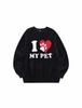 European & American Loose Printed Pullover Sweater - Casual Round Neck Women's Jacket