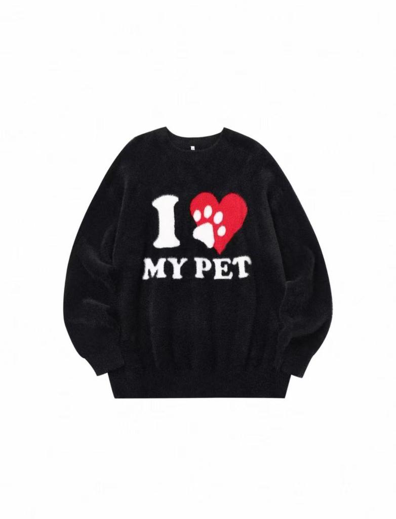 European & American Loose Printed Pullover Sweater - Casual Round Neck Women's Jacket