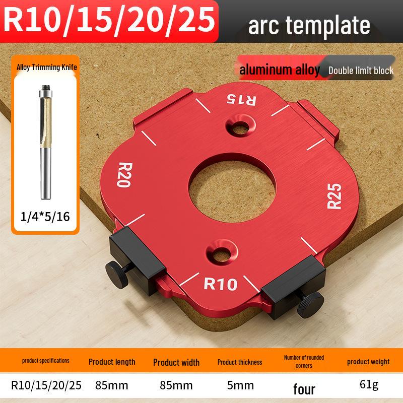 Aluminum Alloy Round Corner Trimming Tool for Woodworking