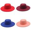 Woolen Fedora Hat Unisex With Large Brim And Satin Texture For Spring And Fall Wear