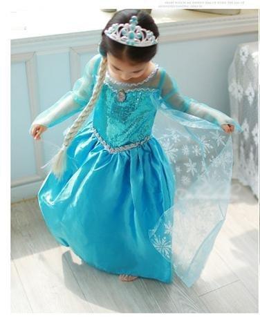 Frozen Elsa Dress, Children's Size Small, 4-Piece Set