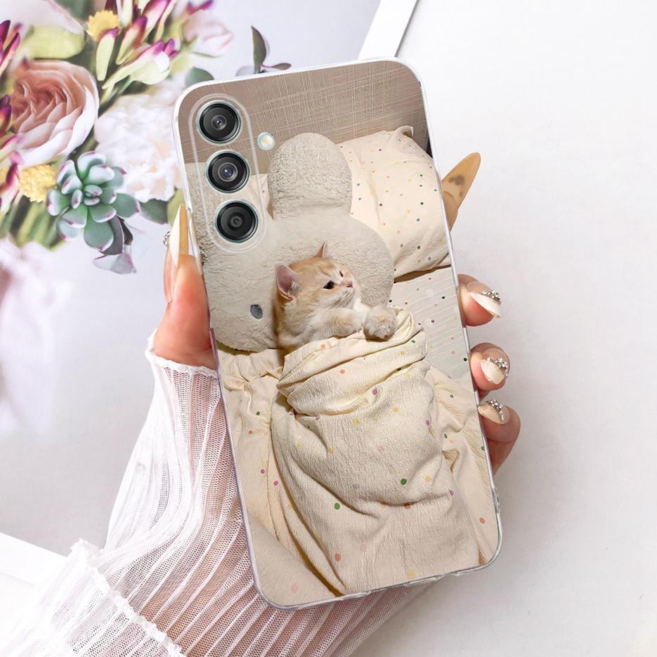 Etui do Samsung Galaxy M55 SM-M556B Nowe Kwiaty Motyl Malowane Pokrowiec Miękki Silikonowy Etui Do Samsung M55 M 15 Galaxy M15 Torby