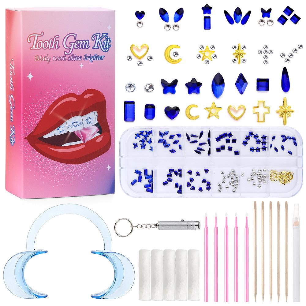 Dental Diamond Tooth Decoration, Tooth Diamond Tool Diy Set, Tooth Sticker, Diamond Love Horse Eye Decoration