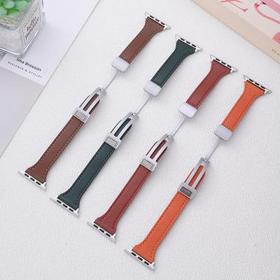 Magnetisches Echtlederarmband für Apple Watch Band 8 SE 7 6 5 4 3 2 1 Armband für IWatch Ultra 49 mm 38 mm 41 mm 40 mm 45 mm 42 mm 44 mm Armband