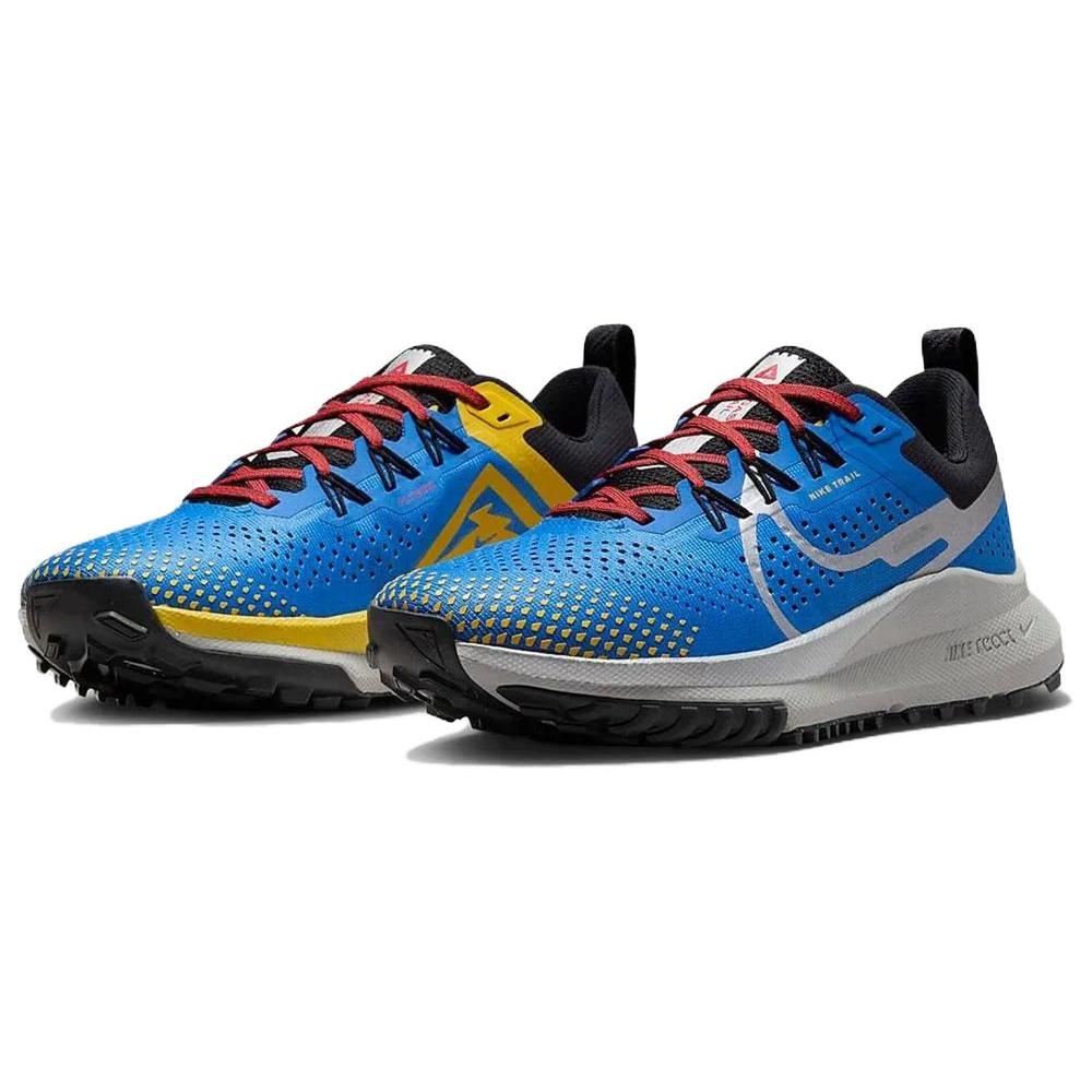 New Nike React Pegasus Trail 4 Light Photo Blue Track Red Black Metallic Silver Women's DJ6159-401