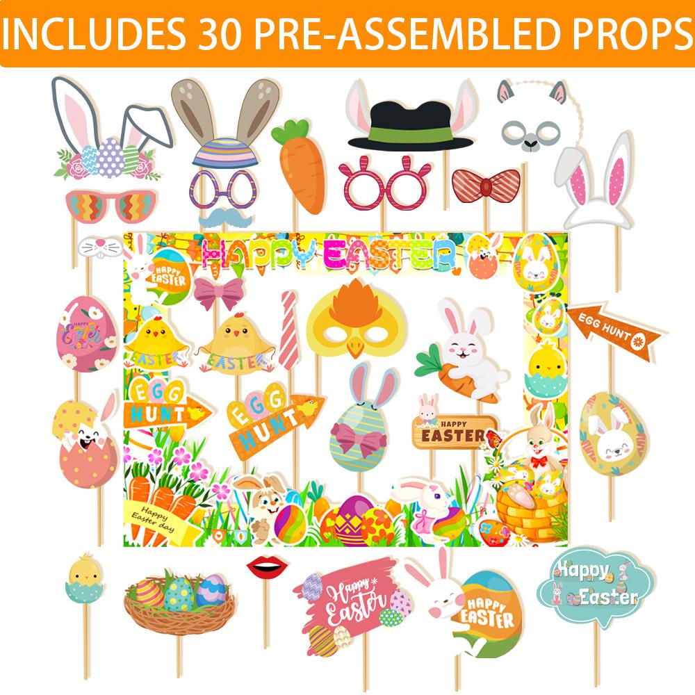 Easter, Cartoon, Cute Rabbit, Chick, DIY Funny, Handheld Photo Props, Decorative Items