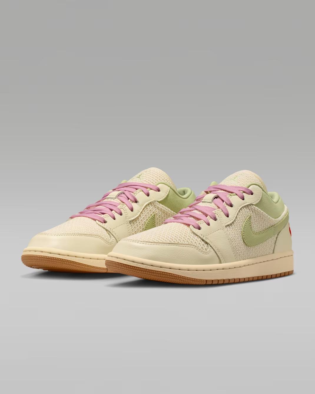 II0569-100 Nike Air Jordan 1 Low Sail/Olive Aura (Женский) 5.5