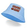GAME DAY" Basketball-Print Fischerhut , Sonnenhut Bonbonfarbe Wendbar Strand- Angelhut