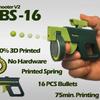1 Set New Model 3D Printed Abs Mini Toy Blaster Spring Perfect For Kids Outdoor Play Family Gathering