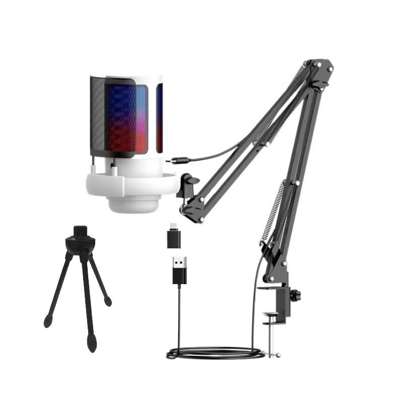 RGB USB Desktop Microphone for Live Streaming and Recording