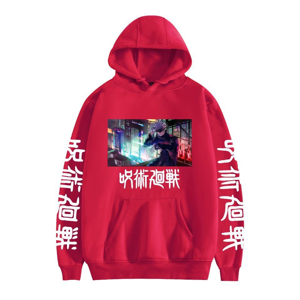 Men Women's Fleece Hooded Jujutsu Kaisen Anime Printed Spring Autumn Pullover Sweatshirt Fashion Hoodie Casual Hip Hop New Men Tracksuit Streetwear