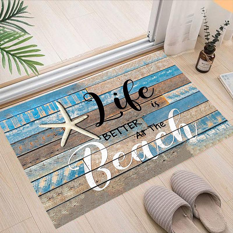 Cartoon Camping Floor Mat Entrance Welcome Doormats Kitchen Rug Home Decor Carpet Non-slip Area Rug Anti-slip Machine Washable