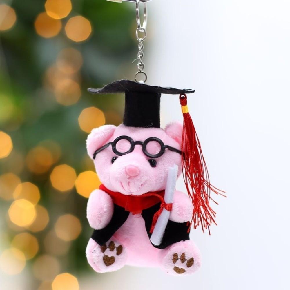 Soft Stuffed Bear Keychain Cute Bear Pendant Cartoon Dr Bear Doll  Clothing Decor