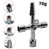 4in1 Silver Key Wrench Electrical Elevator Control Cabinet Valve Inner Triangle Quadrangle Screwdriver Tool Set