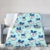 Mimitchi Tamagotchi Flannel Blanket Winter Soft Warm Throw Blanket for Girls Boys Couch Chair Funny Bedspread Sofa Bed Cover