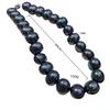 Egg-Shaped 19M Large Particle Tahitian Black Shell Beaded Necklace Bracelet National Style Elegant Fashion Women