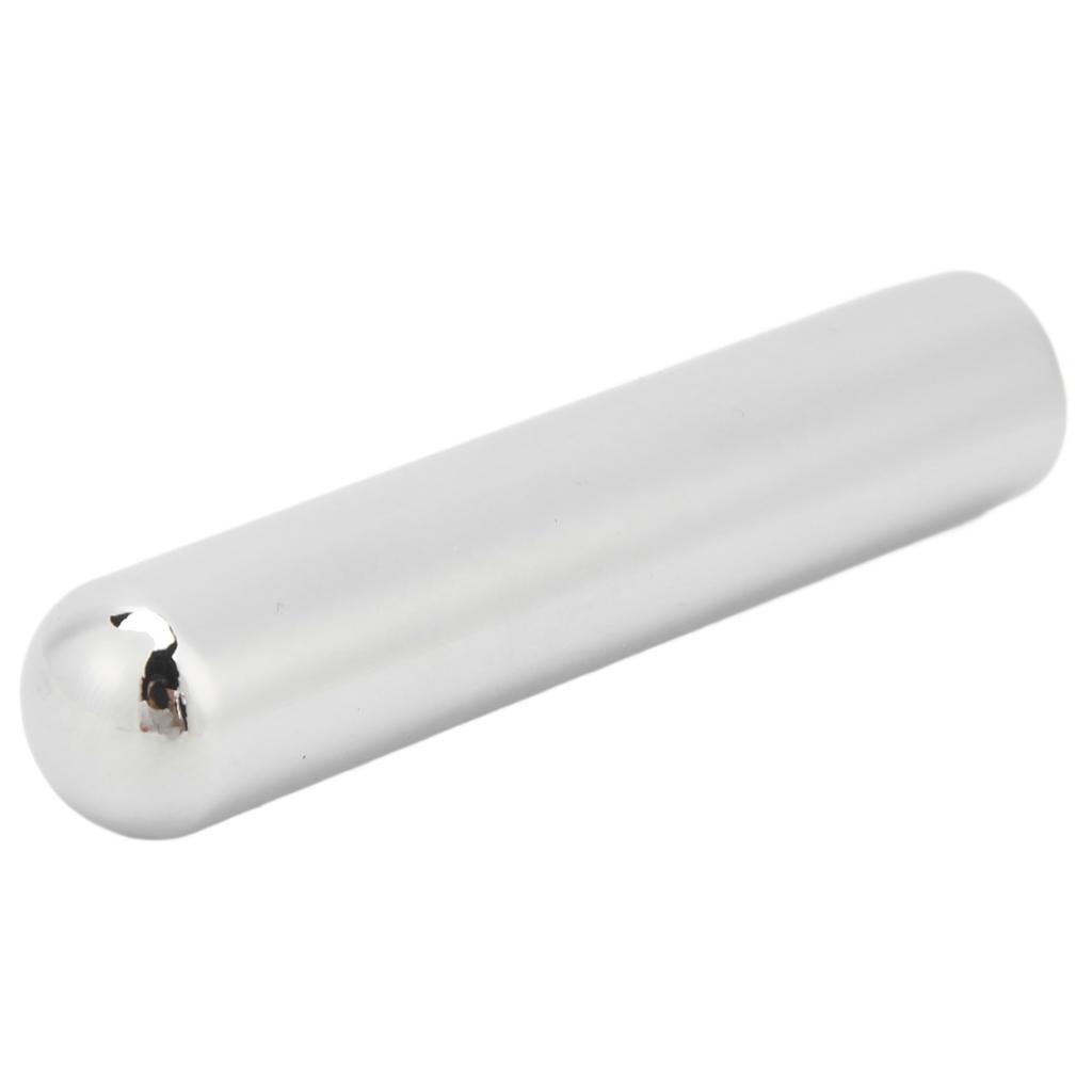 Guitar Slide Kit Round Metal Professional Guitar Tone Bar with 4 Picks 1 Ring Silver