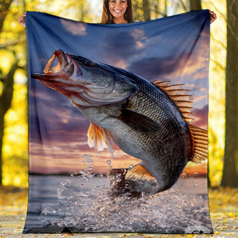 Koi-Fisch Lotus Fleecedecke, Glückskarpfen Überwurf