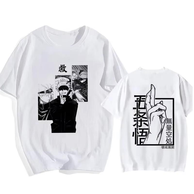 Japanese Anime Funny T Shirt Jujutsu Kaisen Shirt Gojo Satoru Yuji Itadori T-shirt Gothic Tops Tees Mange Tshirt Y2k Casual Top