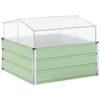Planter Box Pastel Green 100 X 100 X 77 Cm Galvanized Steel