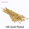 Wholesale 18-35mm 14K Gold Plated Brass Metal Ball Head Pins,Pins For Jewelry Making,For DIY Beading Accessories Findings