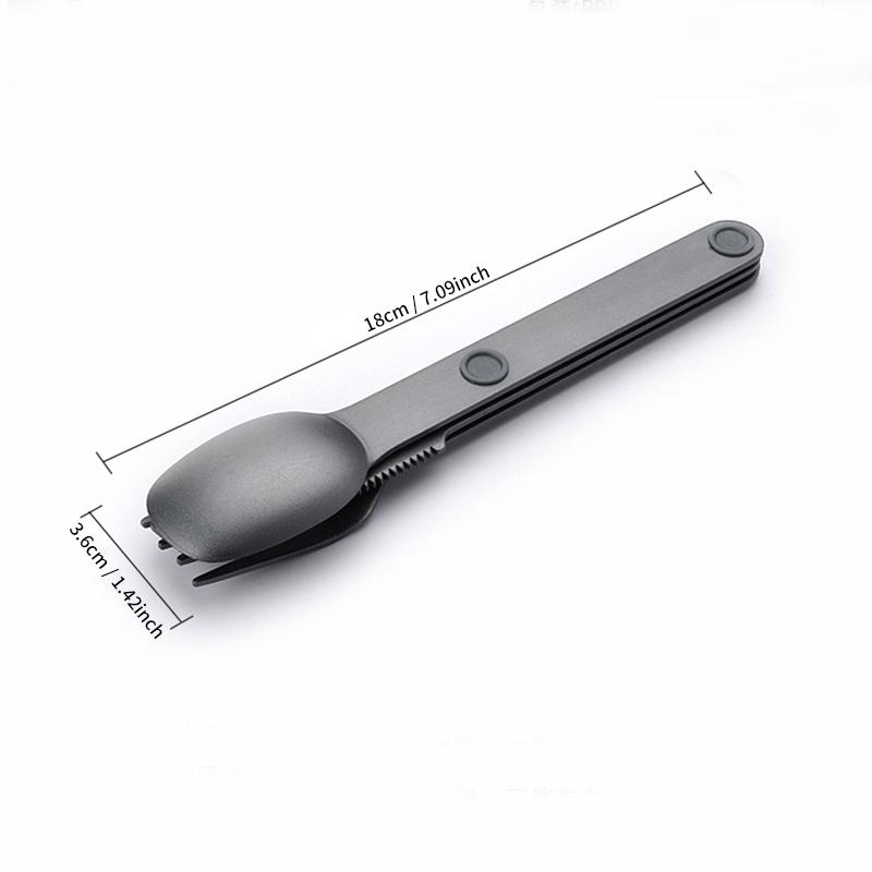 3pcs/set Magnetic Aluminum Cutlery Set - Travel Picnic Camping Cutlery Set Including Steak Knife, Spoon, Salad Fork Eating Tools