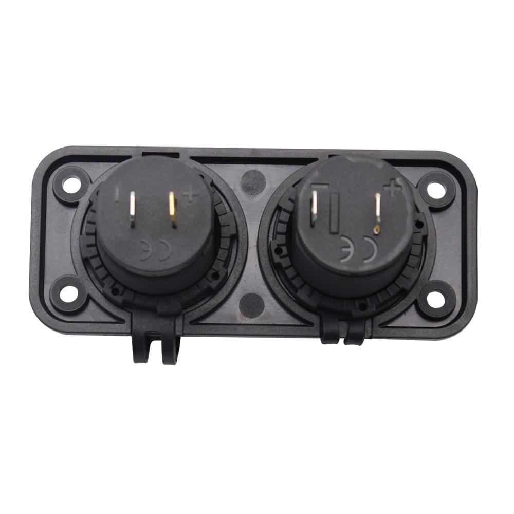 12V/24V QC 3.0 & TYPE-C Dual USB Charger Car Cigarette Lighter Socket Plug Panel