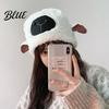 Women Hat Plush Hats Autumn Stretchy Keep Cozy Thickened Cute Fuzzy Warm Soft Winter Sheep