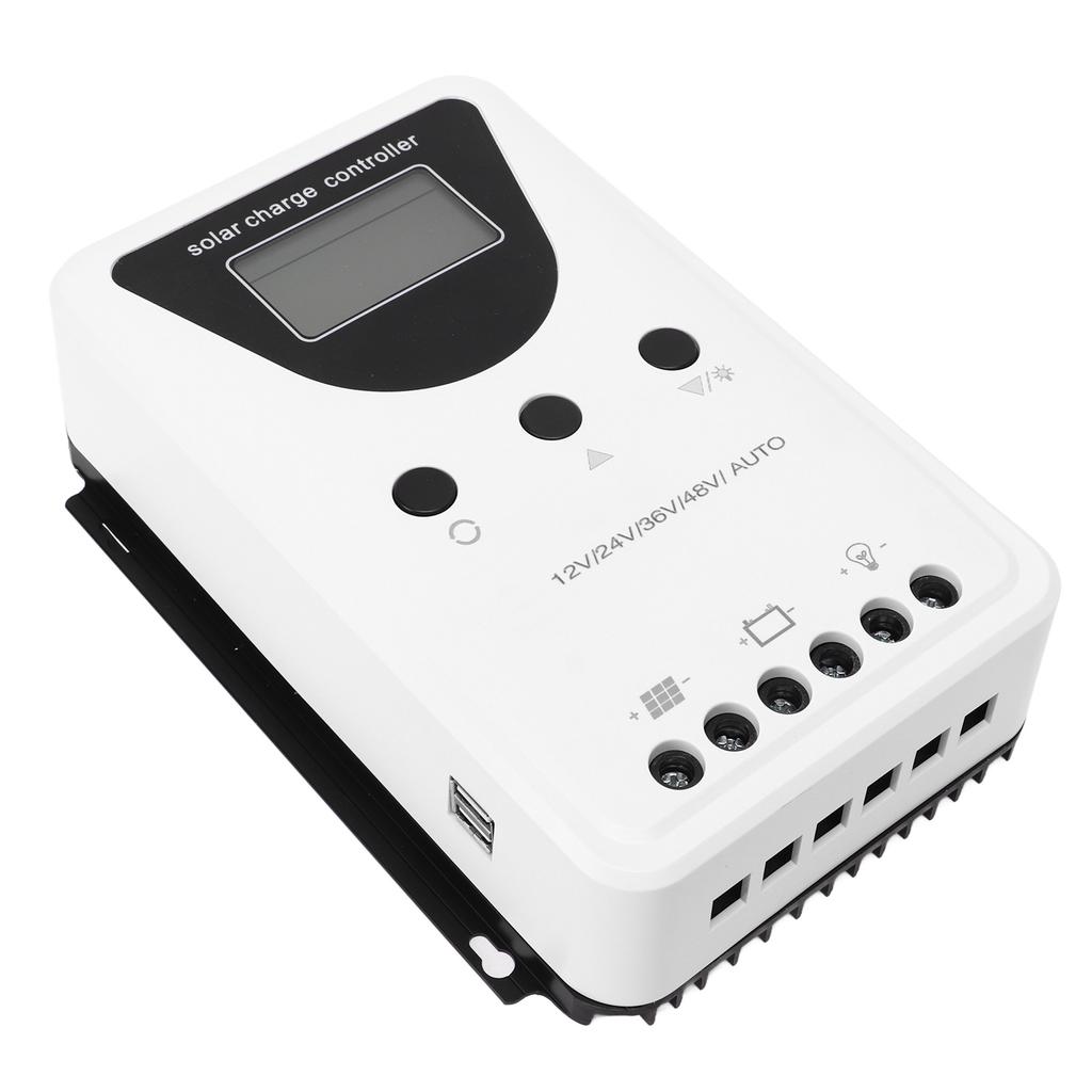 12V 24V 36V 48V PWM Solar PV Controller with LCD Display and Dual USB Ports Solar Charge Controller 100A
