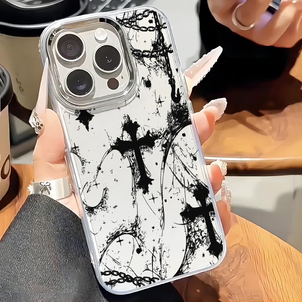 Retro Gothic Style Y2K Phone Case for Samsung Galaxy S25 S24 S23 S22 S21 S20 Note20 FE Ultra Edge Plus 4G 5G Transparent Cover