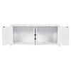 Cat Litter Box Enclosure Wooden Litter Box Furniture Hidden 2 Rooms White