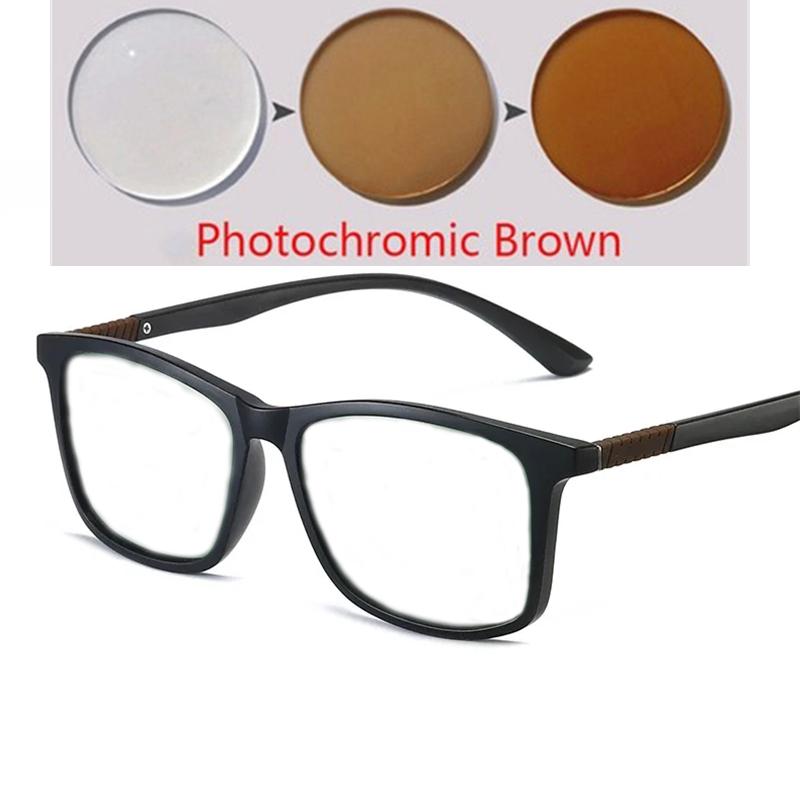 

0 -0.5 -0.75 -1.0 To -6.0 Square Miopia Polarized Sunglasses With Degree Vintage TR90 Driving Nearsighted Sun Glasses For Men Myopia -2.75
