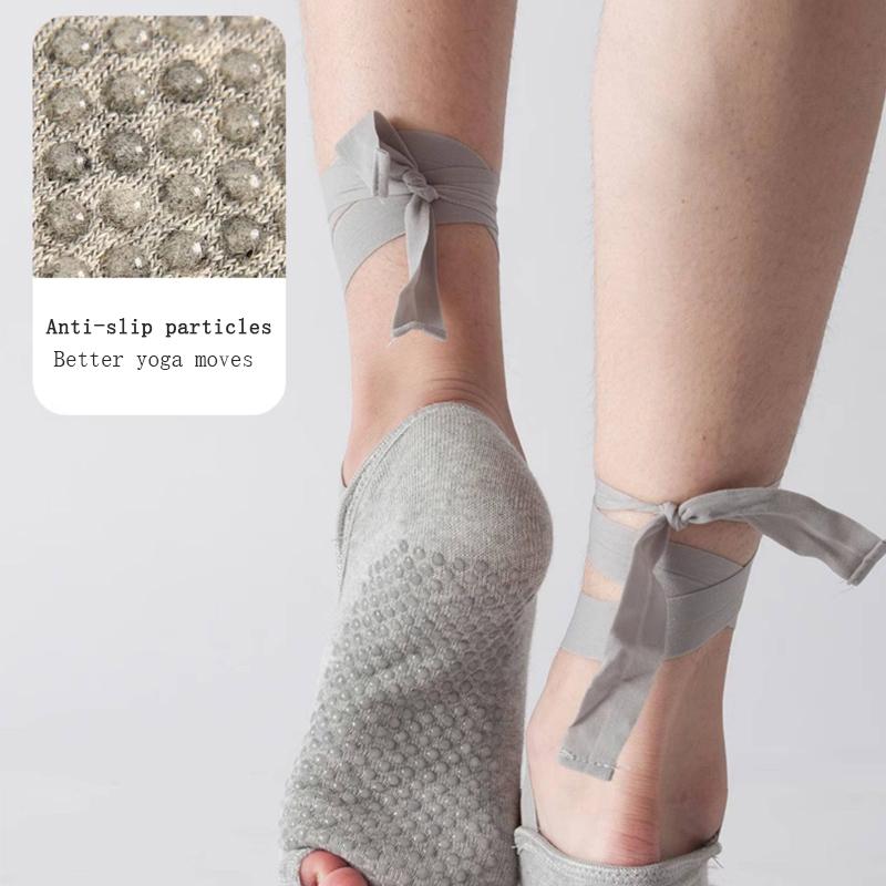 Drop Shipping Lace Ballet Dance Socks Non Slip Yoga Socks Anti Skid Soft Socks for Female Indoor Sports Daily Use