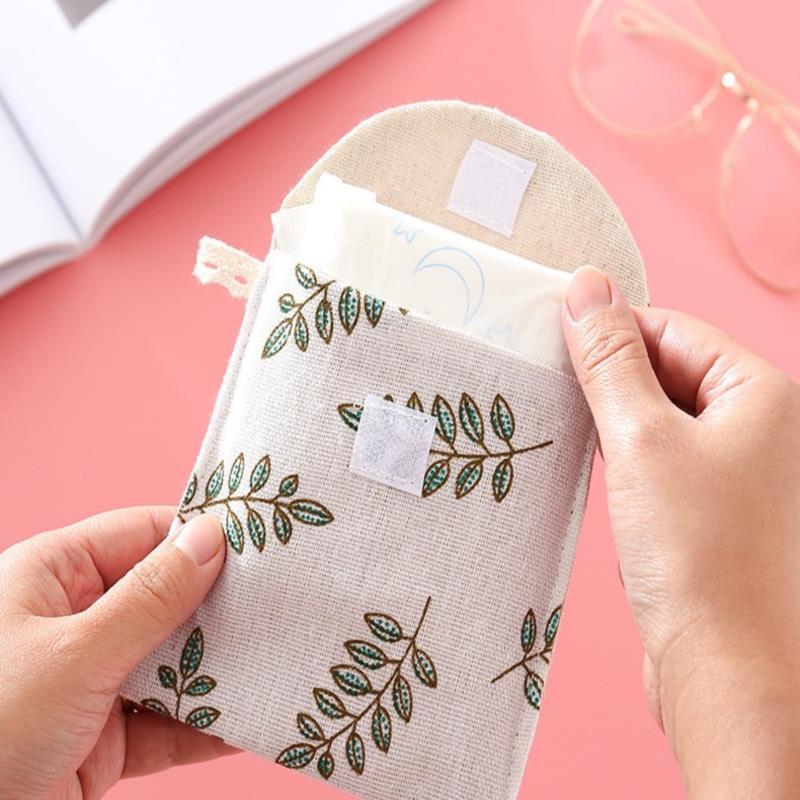 Cute Tampon Storage Bag Women Sanitary Pad Pouch Napkin Makeup Bag Organizer