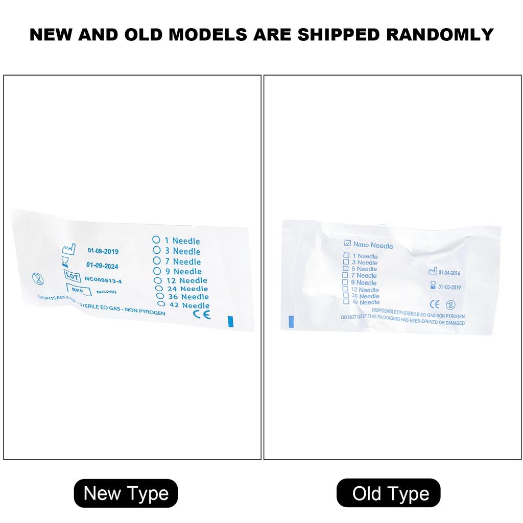 10Pcs/Set 10Types Eyebrow Tattoo Cartridge Rotary Electric Microneedle Stamp Skin Pen Needle