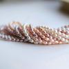 Natural Freshwater Pearl Seed Beads Strand: 3.5-3.8mm for Bracelets, Necklaces, Hairpins, Headdresses, and DIY Accessories.