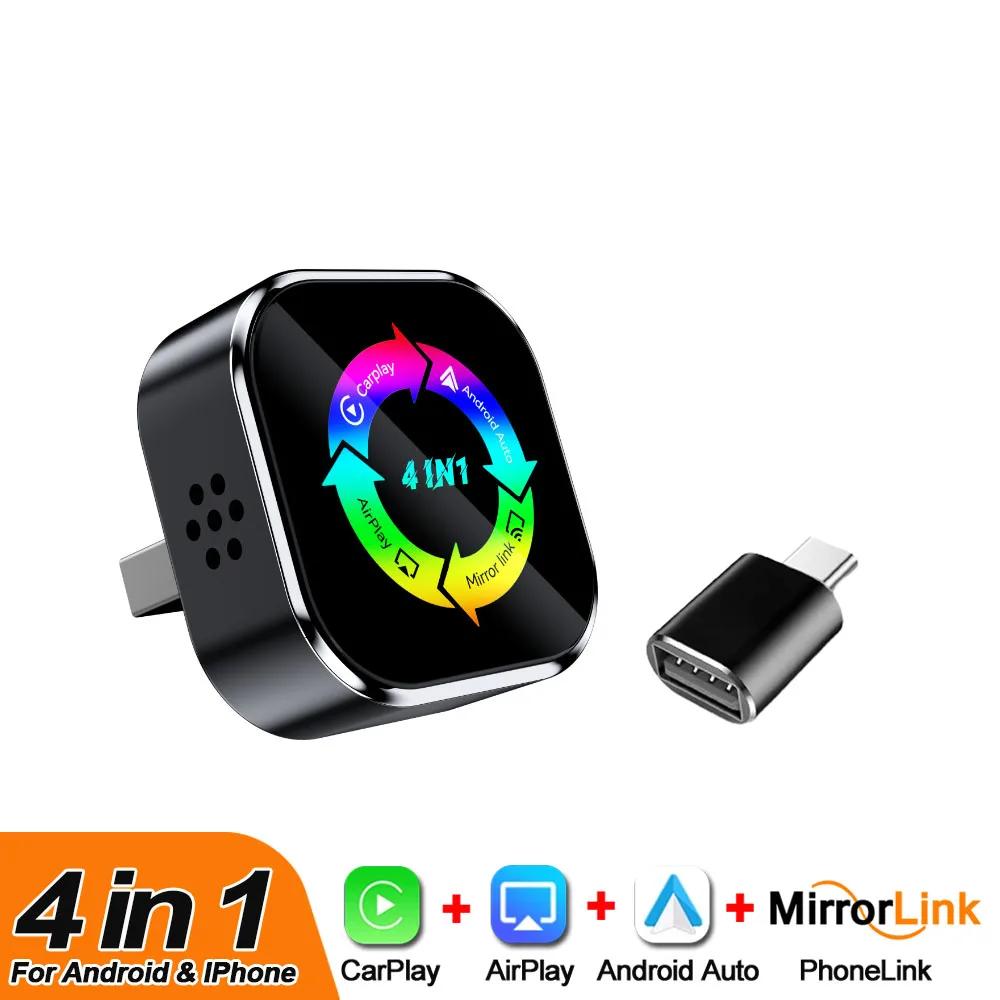 Cutie AI 4 în 1 Wireless Carplay Airplay Pentru IPhone, Mirroring Smartfon și Android Auto Pentru Telefon Android Pentru Ecranul Sistemului Original al Mașinii
