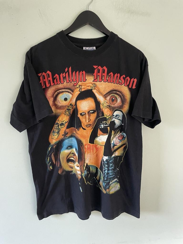 Vintage 90s Marilyn Manson Heavy Metal Rock Band Merch T Shirt XL