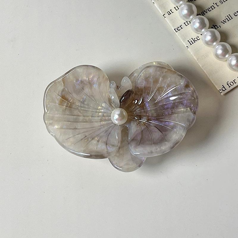 Sweet pink Phalaenopsis hairpin Women new ambiance photo flower duck beak clip spring/summer side clip hair accessories