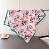 high-end feeling 70 small square cloth ocean print imitation silk scarf shawl neck scarf neck scarf scarf for women