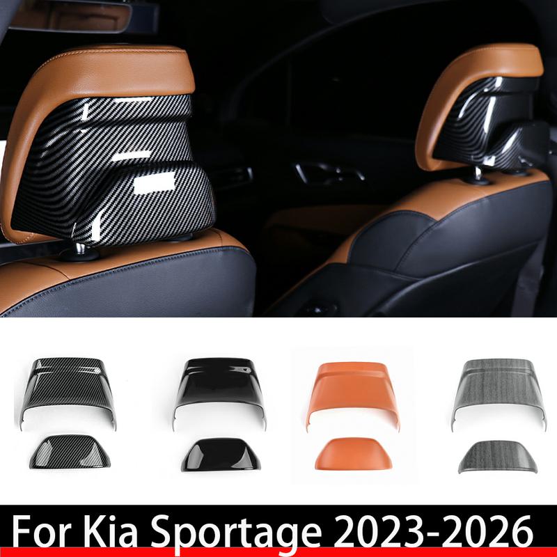 4pcs Front Seat Headrests Cover ABS Protective Cover Neck Pillow Trim For Kia Sportage NQ5 -2026 Car Accessories