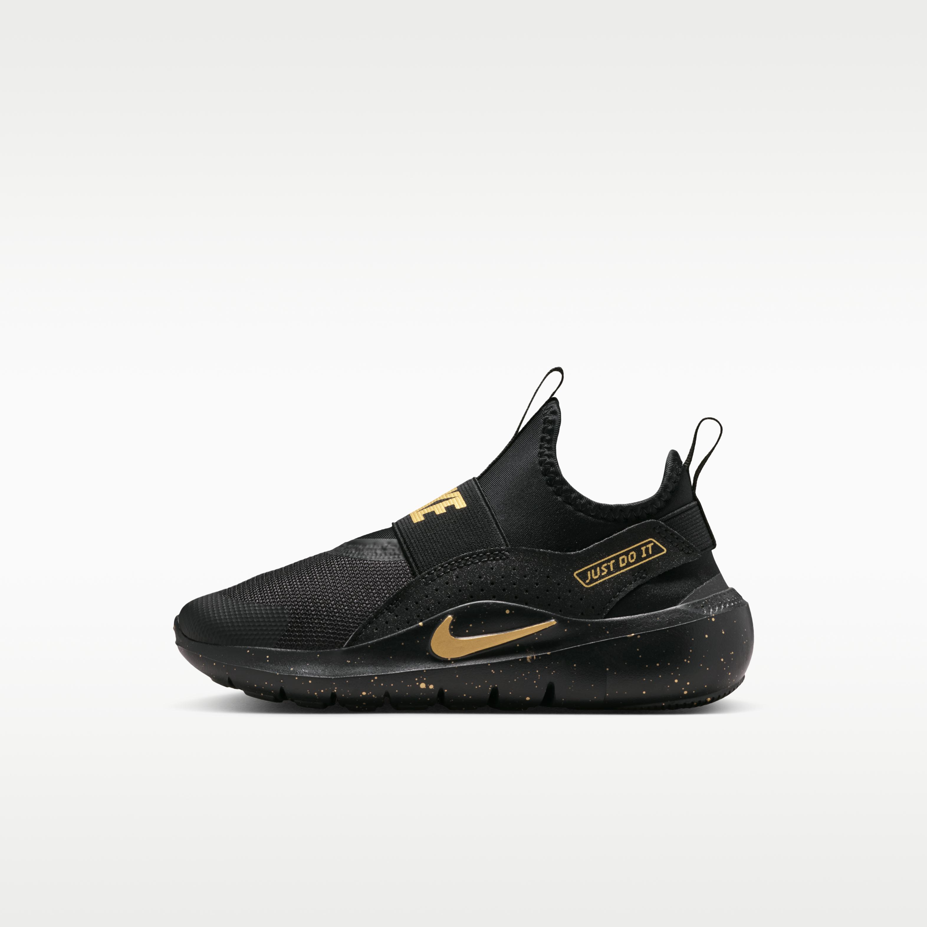Nike Flex Runner 4 Black Metallic Gold (PS) 31