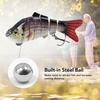 5pcs Bass Fishing Lures 4 Inch 6 Segment Multi Jointed Swimbait Lifelike Sinking Bait Crankbait Lures with Storage Box