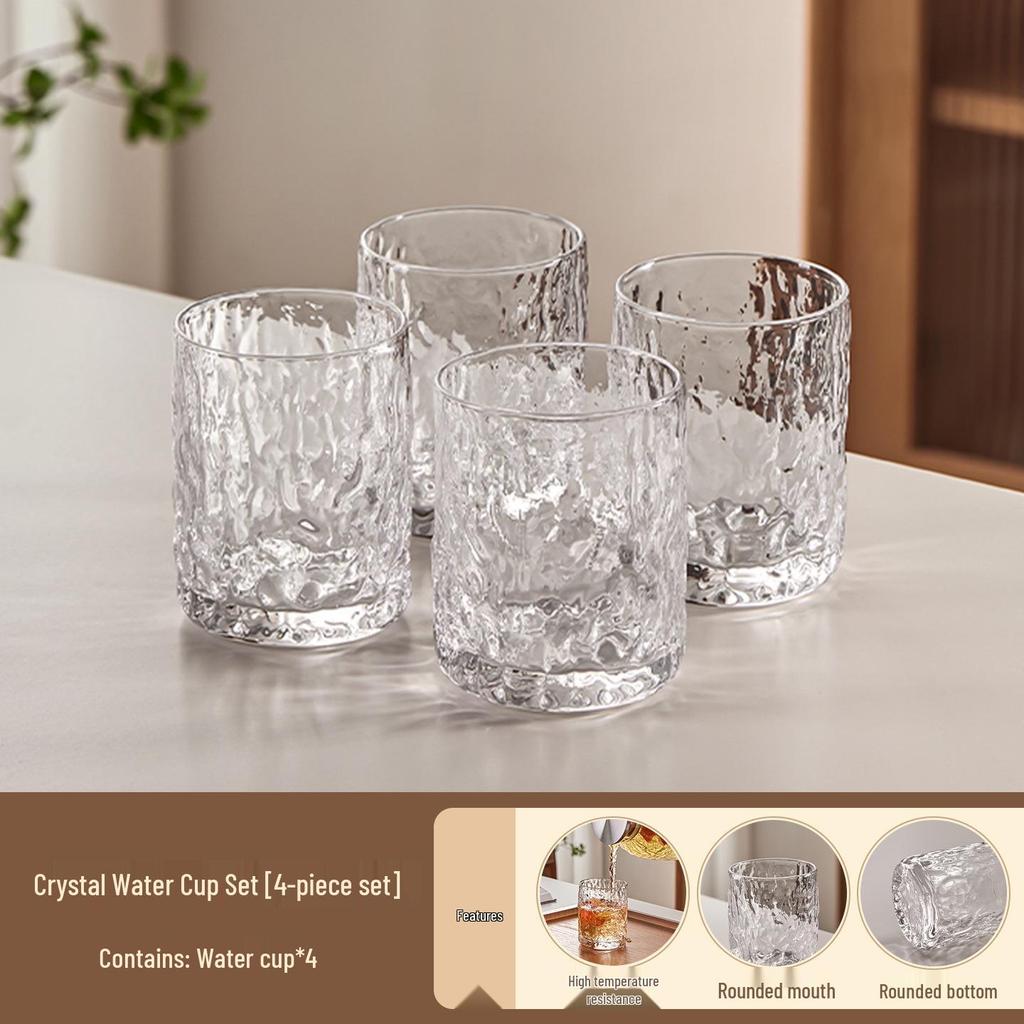 Premium High-Temperature Resistant Glass Tea and Water Cup Set for Guest Reception